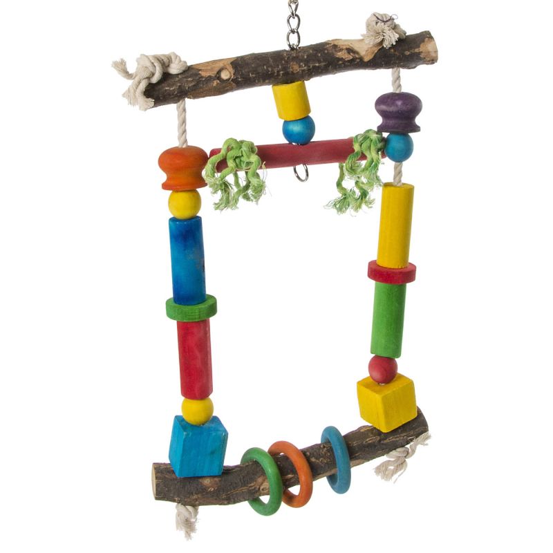 Jouet double perchoir multicolore